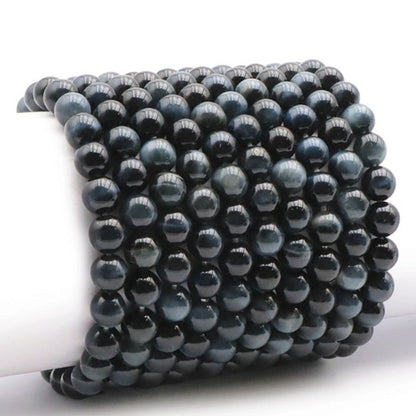 Bracelet oeil de faucon Afrique du Sud AA (boules 7-8mm) - La Boite à Cailloux