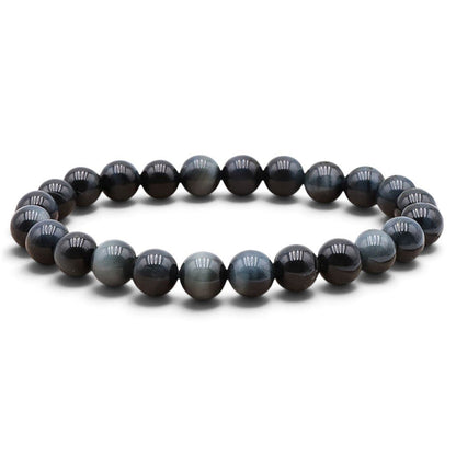 Bracelet oeil de faucon Afrique du Sud AA (boules 7-8mm) - La Boite à Cailloux