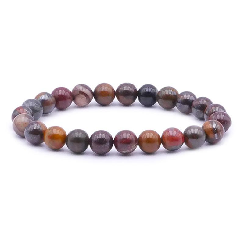 Bracelet oeil de fer Afrique du Sud A (boules 7 - 8mm) - La Boite à Cailloux