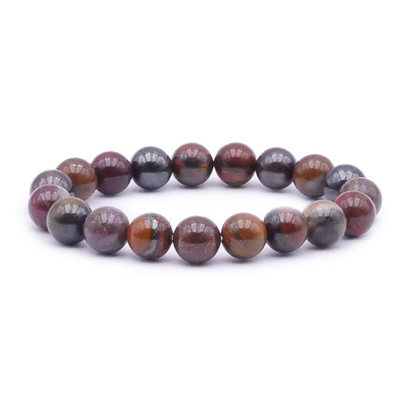 Bracelet oeil de fer Afrique du Sud AA (boules 10mm) - La Boite à Cailloux