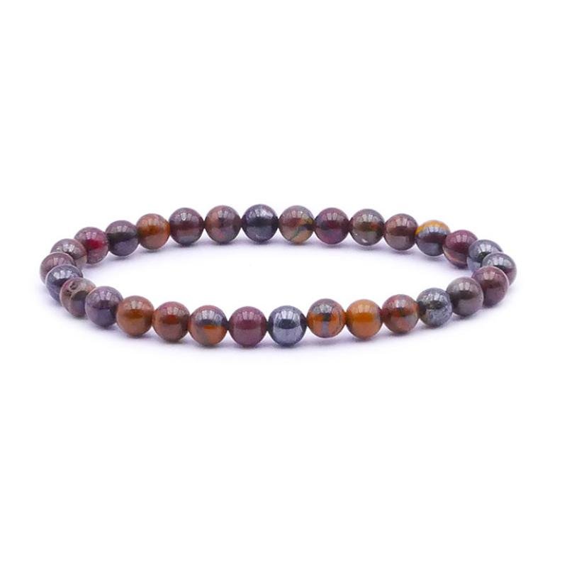 Bracelet oeil de fer Afrique du Sud AA (boules 5 - 6mm) - La Boite à Cailloux