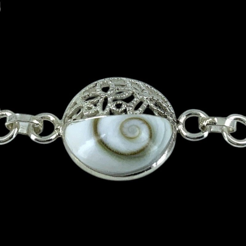 Bracelet Oeil de Sainte Lucie (demi lune) argent 925 - La Boite à Cailloux