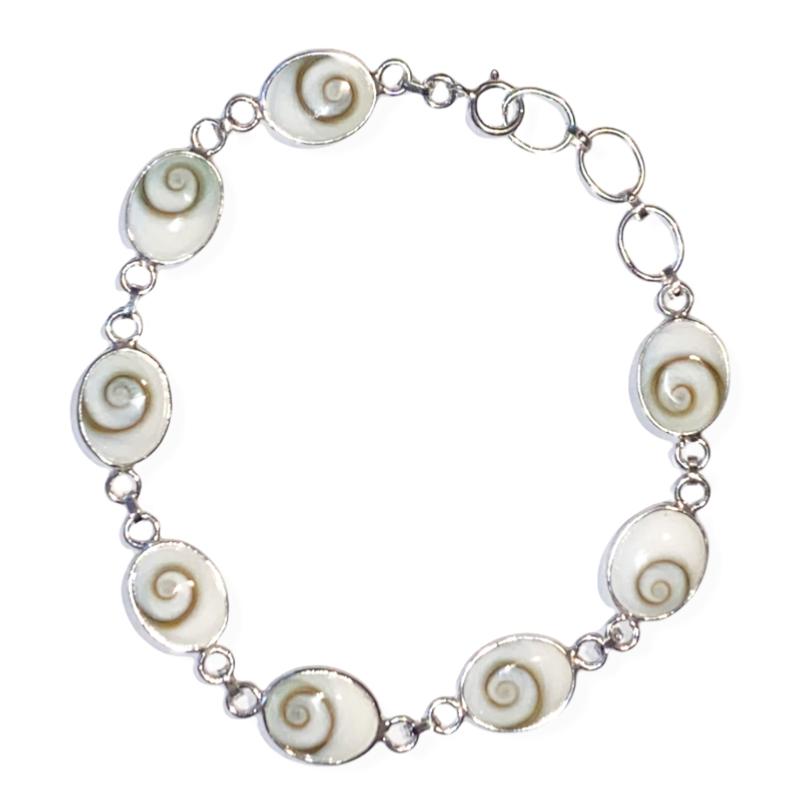 Bracelet Oeil de Sainte Lucie (ovales) argent 925 - La Boite à Cailloux