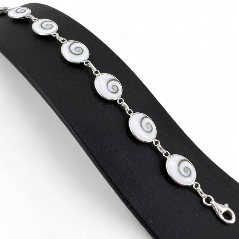 Bracelet Oeil de Sainte Lucie (ovales) argent 925 - La Boite à Cailloux