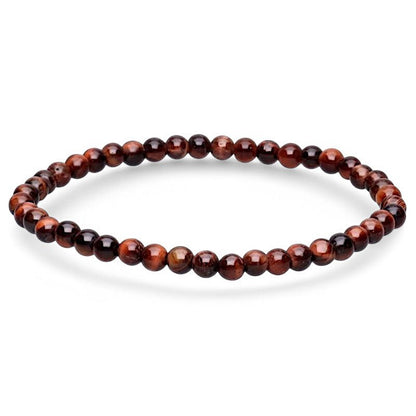 Bracelet oeil de taureau Afrique du Sud A (boules 3 - 4mm) - La Boite à Cailloux