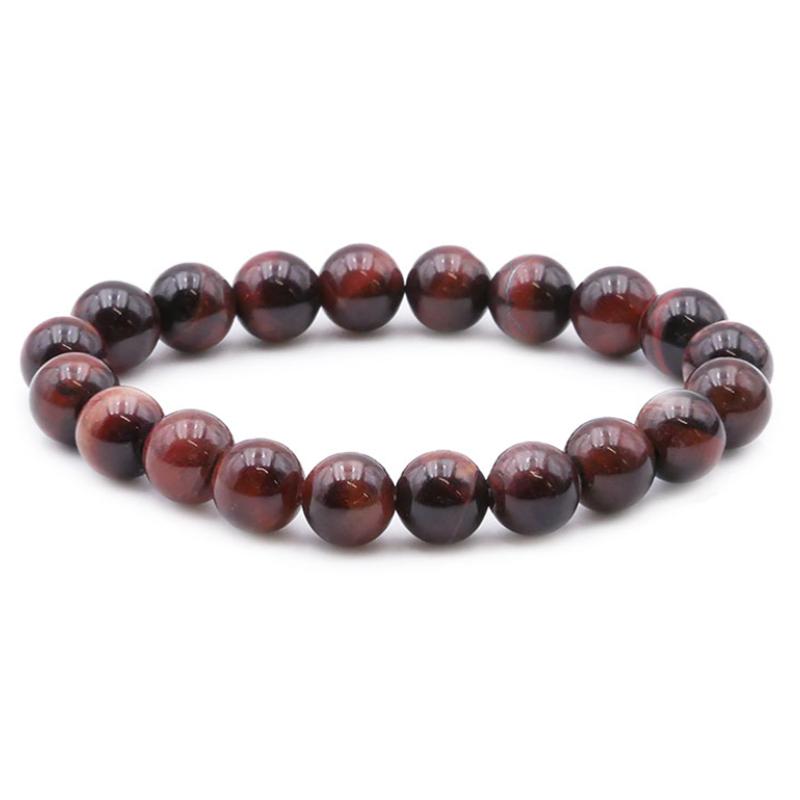 Bracelet oeil de taureau Afrique du Sud AA (boules 10mm) - La Boite à Cailloux