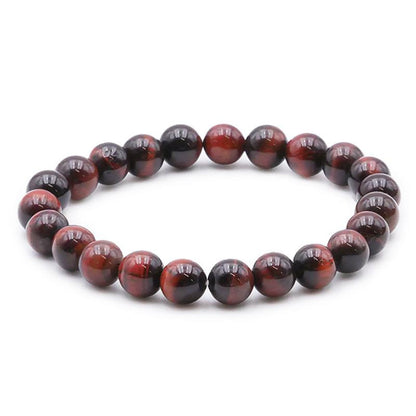 Bracelet oeil de taureau Afrique du Sud AA (boules 7 - 8mm) - La Boite à Cailloux