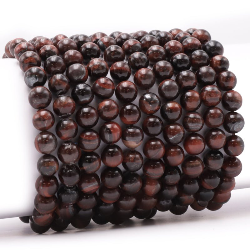 Bracelet oeil de taureau Afrique du Sud AA (boules 7 - 8mm) - La Boite à Cailloux