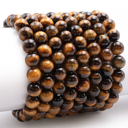 Bracelet oeil de tigre Afrique du Sud A (boules de 10mm) - La Boite à Cailloux
