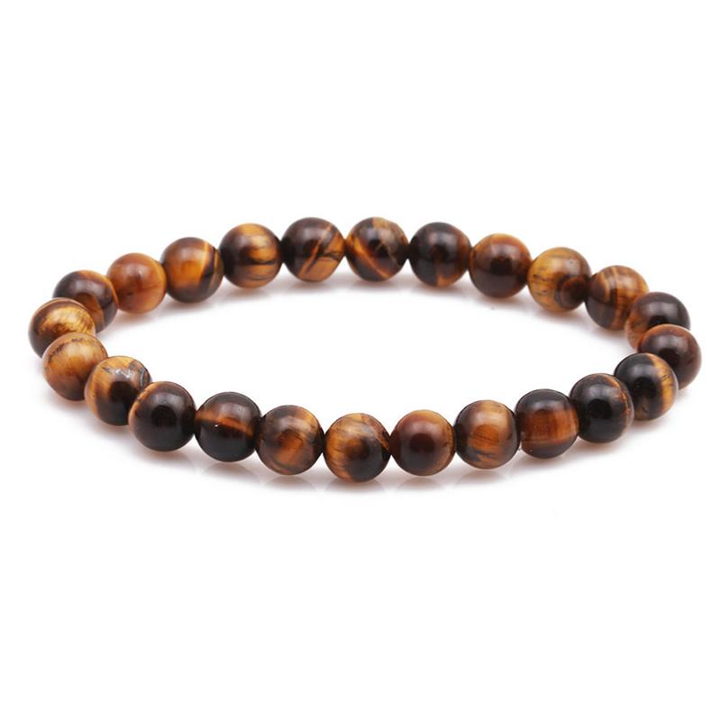 Bracelet oeil de tigre Afrique du Sud A (boules de 5 - 6mm) - La Boite à Cailloux
