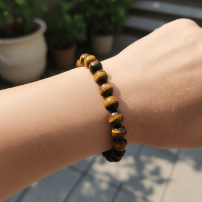 Bracelet oeil de tigre Afrique du Sud A (boules de 7-8mm)