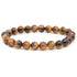 Bracelet oeil de tigre Afrique du Sud A (boules de 7 - 8mm) - La Boite à Cailloux