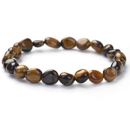 Bracelet oeil de tigre Afrique du Sud A (grains 5 - 7mm) - La Boite à Cailloux