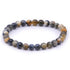Bracelet oeil de tigre blanc nuancé Afrique du Sud A (boules de 5 - 6mm) - La Boite à Cailloux