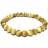 Bracelet oeil de tigre doré Afrique du Sud AA (boules de 7 - 8mm) - Taille L - La Boite à Cailloux