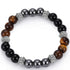 Bracelet oeil de tigre hématite onyx (boules 7 - 8mm) - La Boite à Cailloux