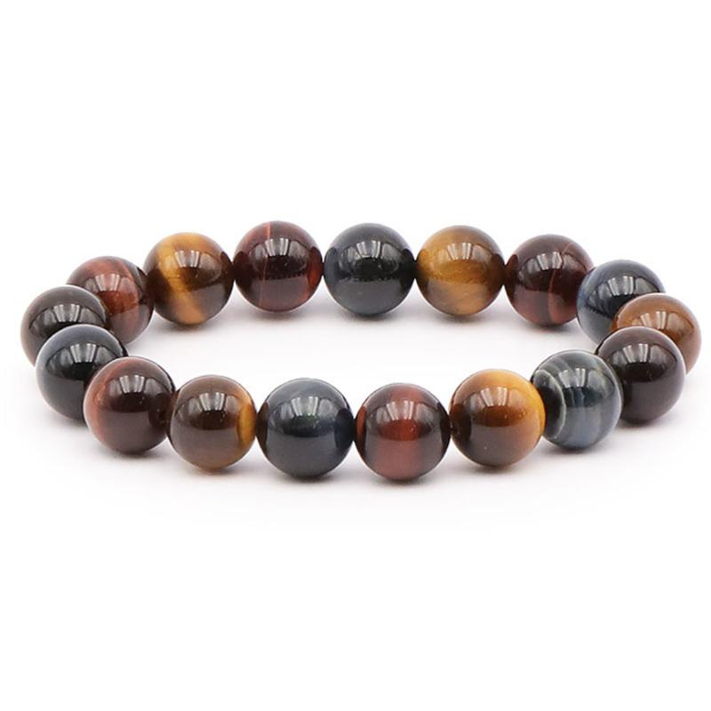 Bracelet oeil mlultiple Afrique du Sud A (boules 12mm) - La Boite à Cailloux