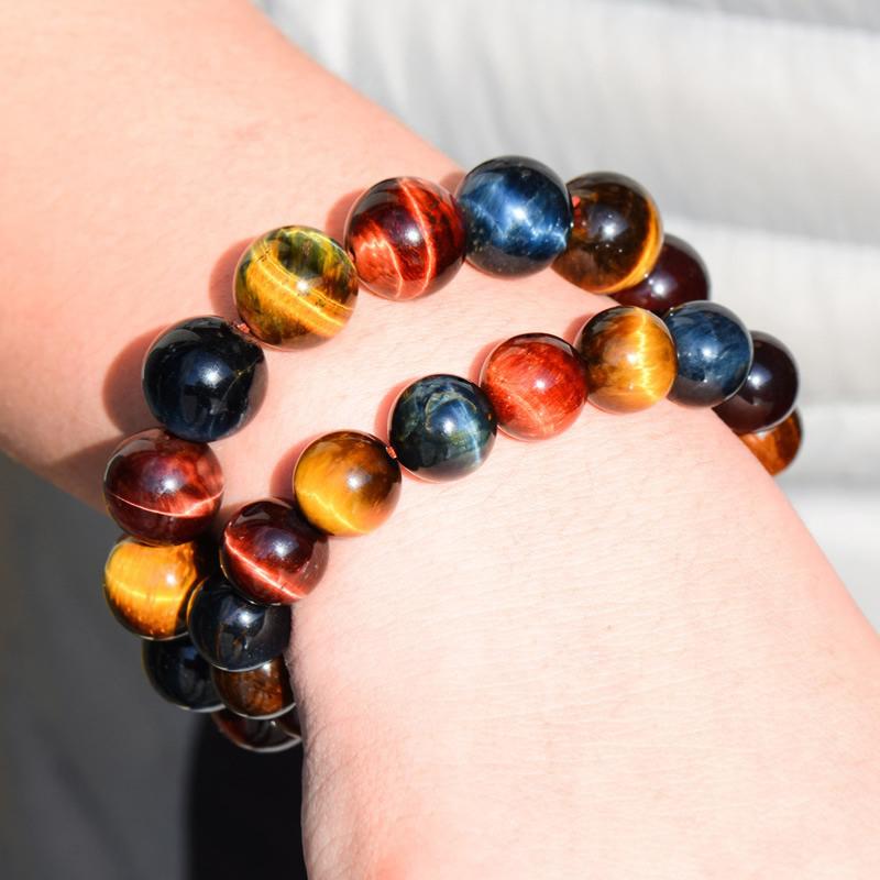 Bracelet oeil multiple Afrique du Sud AA (boules 10mm) - La Boite à Cailloux