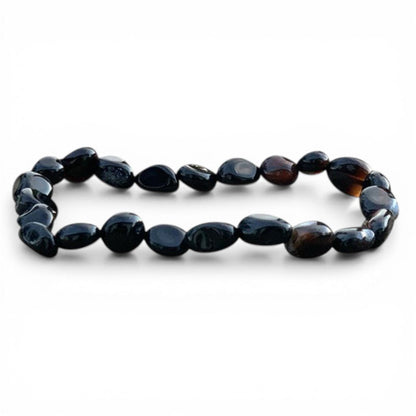 Bracelet onyx Brésil A (grains 5 - 7mm) - La Boite à Cailloux