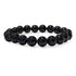 Bracelet onyx noir Brésil A (boules 10mm) - La Boite à Cailloux
