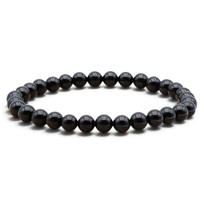 Bracciale in onice nero del Brasile A (sfere 5-6 mm)