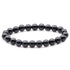 Bracelet onyx noir Brésil A (boules 7 - 8mm) - La Boite à Cailloux