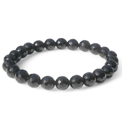 Black onyx bracelet Brazil A (faceted beads 7-8mm)