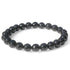 Bracelet onyx noir Brésil A (perles facettées 7 - 8mm) - La Boite à Cailloux