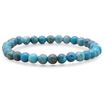 Bracelet opale bleue des Andes AA (boules 5 - 6mm) - La Boite à Cailloux