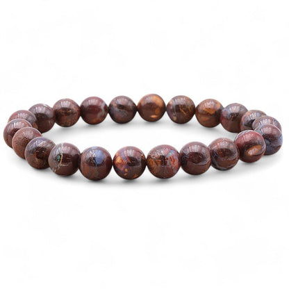 Bracelet Opale Boulder Australie A+ (boules 8 - 9mm) - La Boite à Cailloux