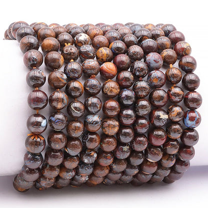 Bracelet Opale Boulder Australie A+ (boules 8 - 9mm) - La Boite à Cailloux