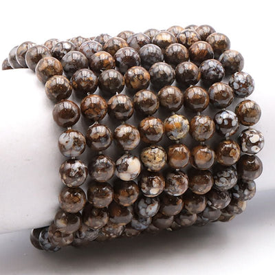 Bracelet opale brune Madagascar A (boules 10mm)