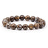 Bracelet opale brune Madagascar A (boules 10mm) - La Boite à Cailloux