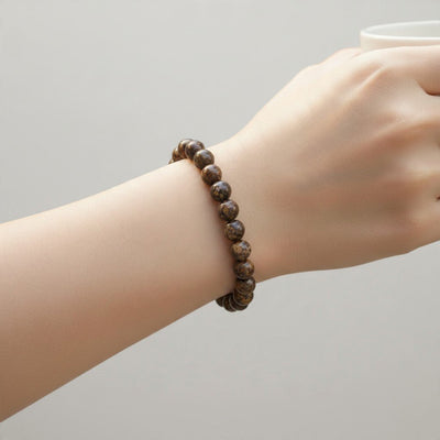 Bracelet opale brune Madagascar A (boules 7-8mm)