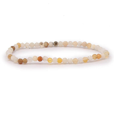 Bracelet opale de feu Mexique A (perles facettées 3-4mm)