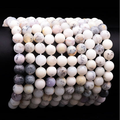 Bracelet opale dentrite Etats - Unis A (boules 7 - 8mm) - La Boite à Cailloux