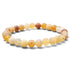 Bracelet opale jaune Mexique A (boules 5-6mm) - La Boite à Cailloux