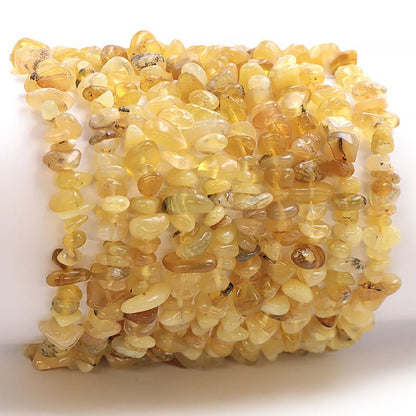 Bracelet opale jaune Mexique A (perles baroques) - La Boite à Cailloux