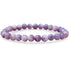 Bracelet opale morado avec améthyste Mexique AA (boules 5 - 6mm) - La Boite à Cailloux