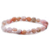 Bracelet opale rose Pérou A (grains 5 - 7mm) - La Boite à Cailloux
