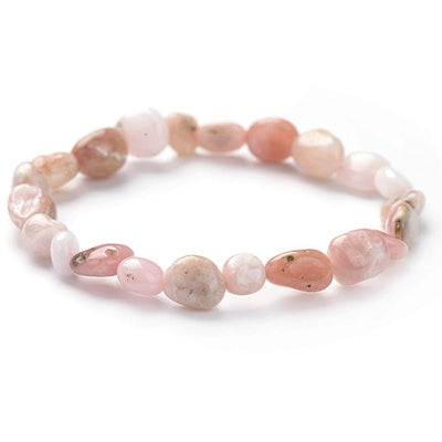 Perú Una pulsera de ópalo rosa (granos de 5-7 mm)