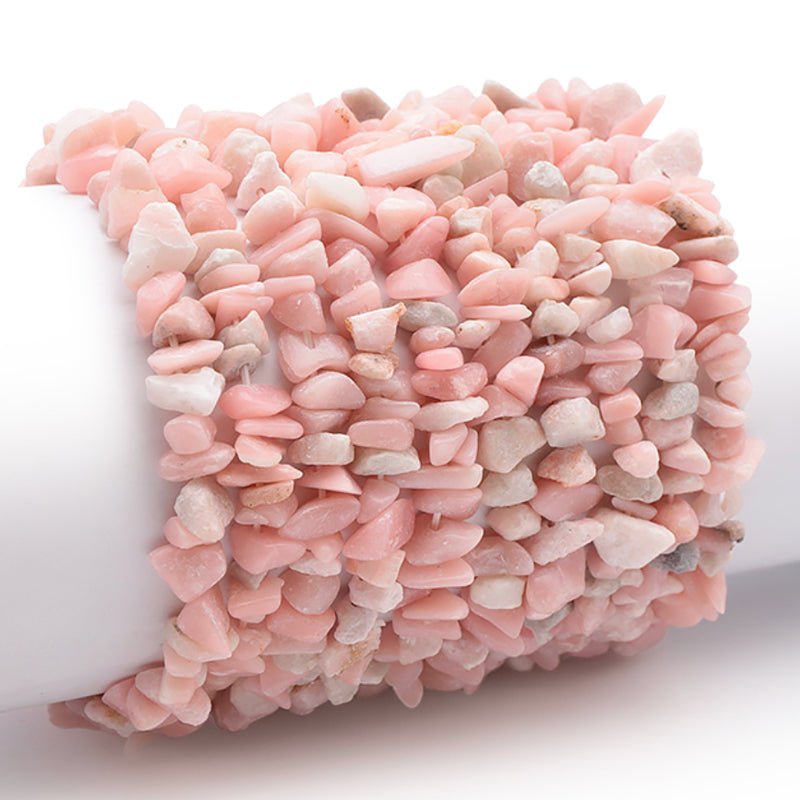 Bracelet opale rose Pérou A (perles baroques) - La Boite à Cailloux