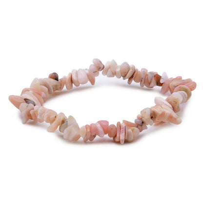 Bracelet opale rose Pérou A (perles baroques) - La Boite à Cailloux