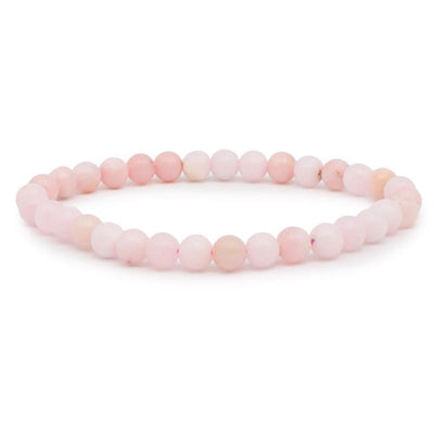 Pulsera de ópalo rosa de Perú AA (bolas de 5-6 mm)