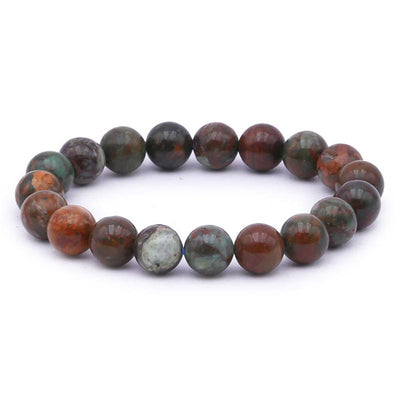 Bracelet opale verte Madagascar A (boules 10mm)