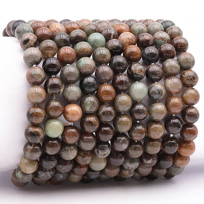 Bracelet opale verte Madagascar A (boules 7 - 8mm) - La Boite à Cailloux