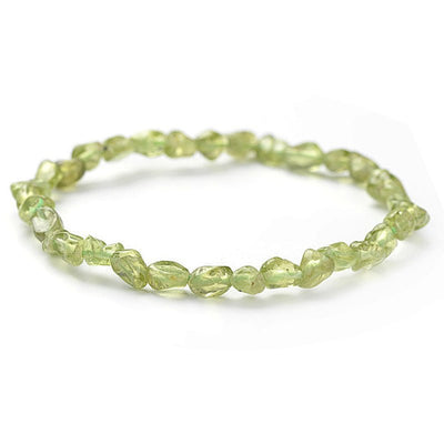 Pulsera de peridoto India A+ (granos 5-7mm)