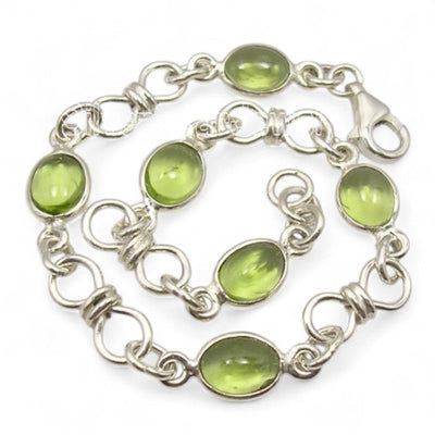 Pulsera de peridoto India AA plata 925