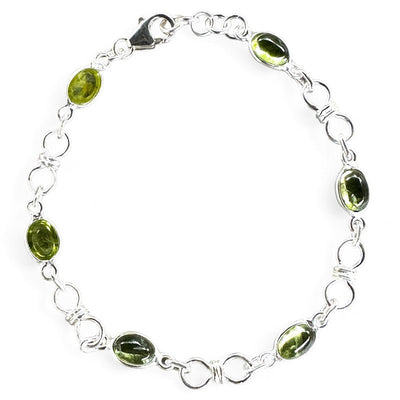 Pulsera de peridoto India AA plata 925