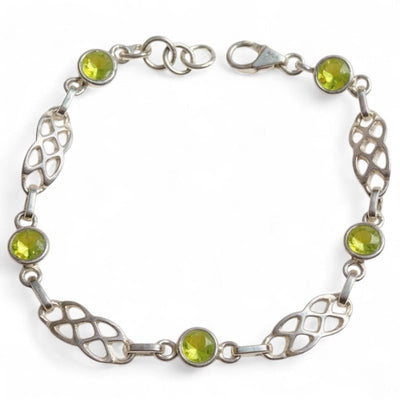 Pulsera de peridoto India AA plata 925